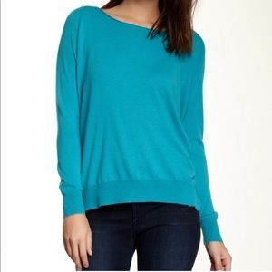 Joie Emari blue light weight wool blend knit sweater
